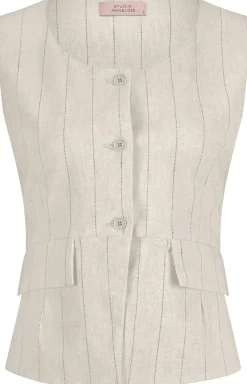 Gilet Rebekka Pinstripe Wit