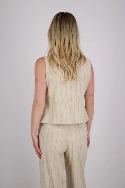Gilet Rebekka Pinstripe Wit