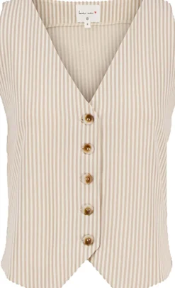 Gilet streep design Wit