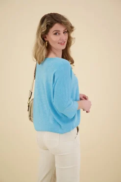 Glitter top Blauw