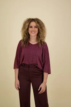 Glittertop Ros Rood