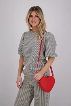 Hart vormige tas Rood