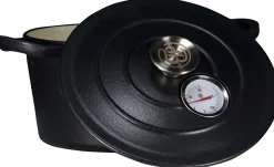 Herman braadpan gietijzer thermometer Zwart