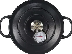 Herman braadpan gietijzer thermometer Zwart