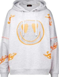 Hoodie Heartface Grijs