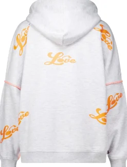 Hoodie Heartface Grijs