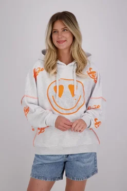 Hoodie Heartface Grijs