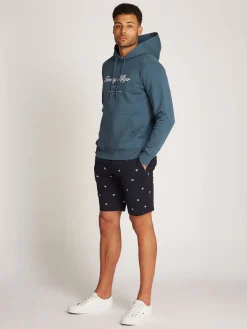 Hoodie Script Logo Blauw