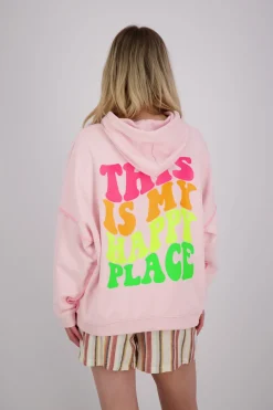 Hoodie This is my happy place Roze