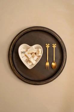 Houten stylingbord 30cm donkerbruin/goud Bruin