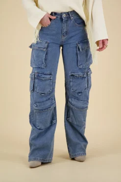 Jeans Lan Pocket Blauw