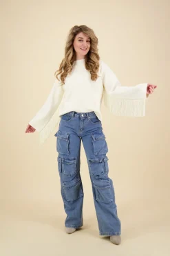 Jeans Lan Pocket Blauw