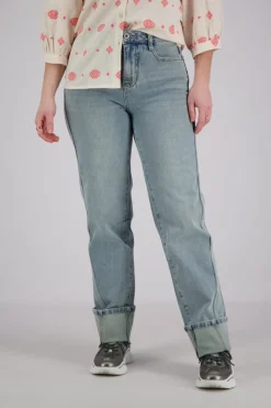 Jeans wide big turn up Blauw