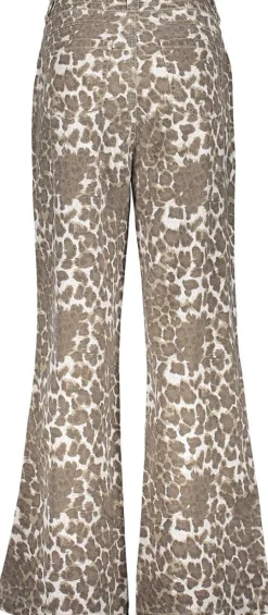 Jeans wide Leopard Bruin