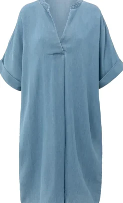 Jurk Chambray Blauw