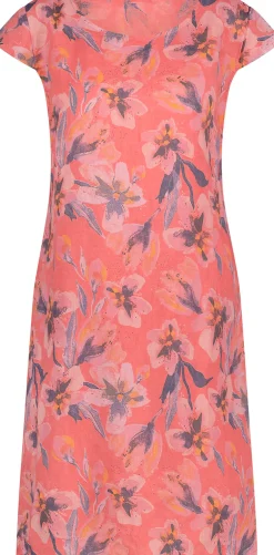 Jurk Fien Aquarel Flower Oranje