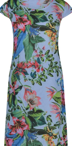 Jurk Fien Tropical Blauw