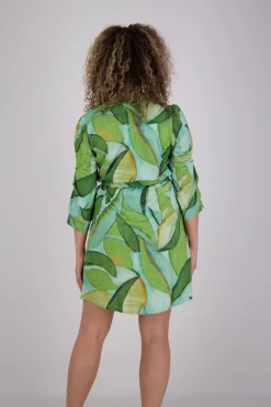 Jurk met design Groen