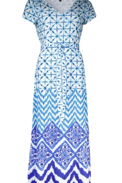 Jurk Ornamentaal Blauw en Wit