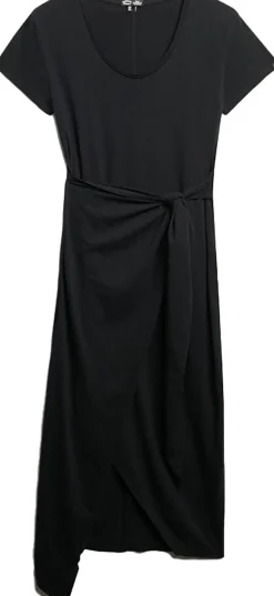 Jurk Slub Wrap Zwart