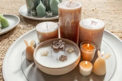 Kaars Bloem Beige