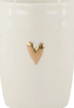 Koffiemok Hartje Wit/Goud