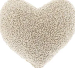 Kussen Curly Heart Beige