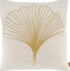 Kussen Ginkgo Blad Bruin