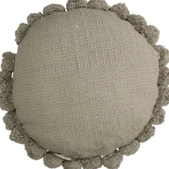 Kussen Pompons Grijs