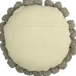 Kussen Pompons Grijs