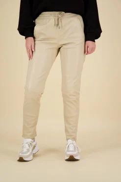 Leren Broek Tariza Beige