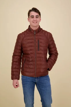 Leren Puffer Jas Moonbeam Bruin