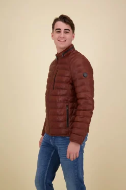 Leren Puffer Jas Moonbeam Bruin