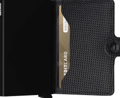 Miniwallet Carbon Zwart