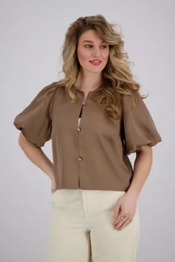 Neo Noir Blouse Aisa Dull Bruin | Gratis bezorging - Bomont.nl