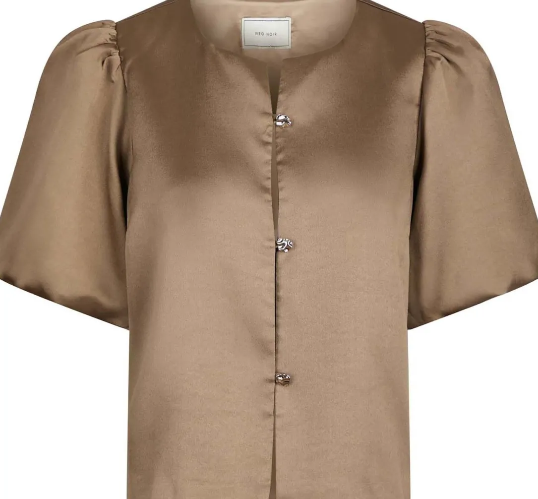 Neo Noir Blouse Aisa Dull Bruin | Gratis bezorging - Bomont.nl