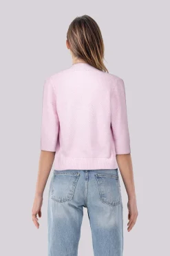 Openvallend Vest Roze