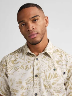 Overhemd AOP Beige