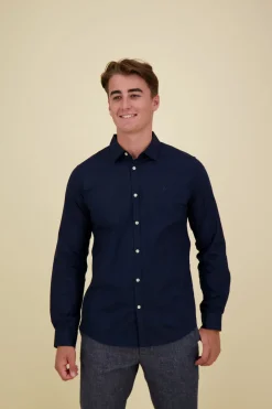 Overhemd Core Poplin Blauw