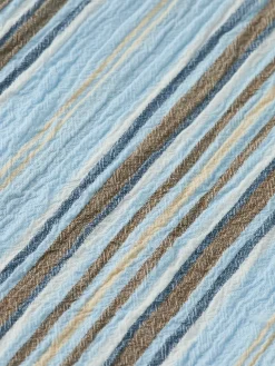Overhemd Crinkled-stripe Blauw