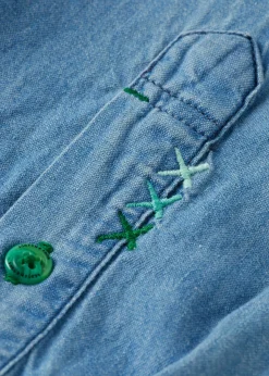 Overhemd Denim Blauw