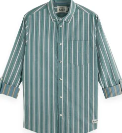 Overhemd Dobby Stripe Groen