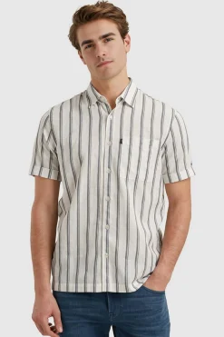 Overhemd Dobby Stripe Wit