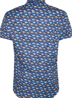 Overhemd Fish Blauw