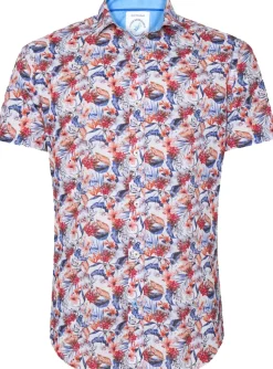 Overhemd Floral Oranje