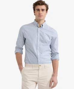 Overhemd Oxford Big Stripe Blauw