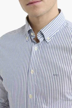 Overhemd Oxford Big Stripe Blauw
