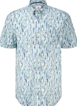 Overhemd Print Blauw
