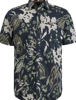 Overhemd Print Blauw