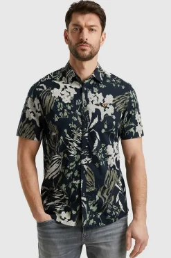 Overhemd Print Blauw